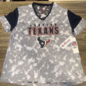 Houston Texans Teens Juniors XL Short Sleeve Shirt. Gray. Authentic. $27.99.Z